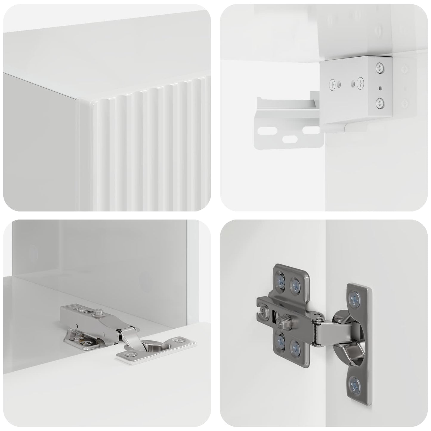 vidaXL Υψηλής γυαλάδας λευκό 60 x 31 x 29,5 εκ