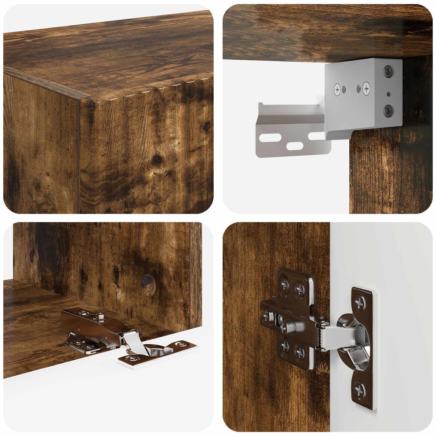 vidaXL Καπνιστό Δρύς 60 x 31 x 29,5 εκ