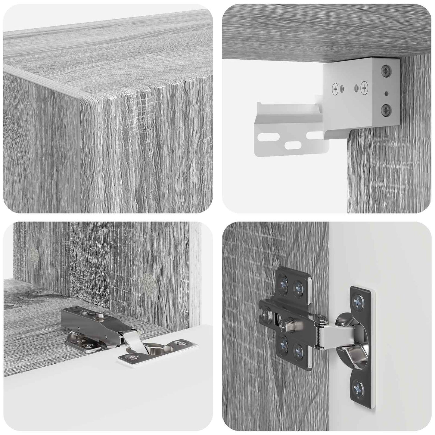 vidaXL Γκρίζο Σονομα 60 x 31 x 29,5 εκ