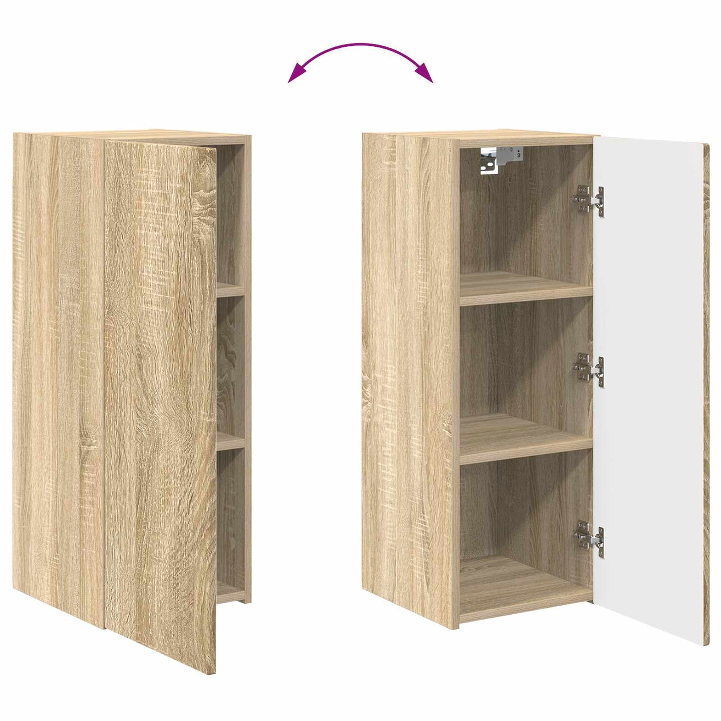 vidaXL Σετ τοίχου για τηλεόραση 4 pcs Δρύς Sonoma Επεξεργασμένο ξύλο