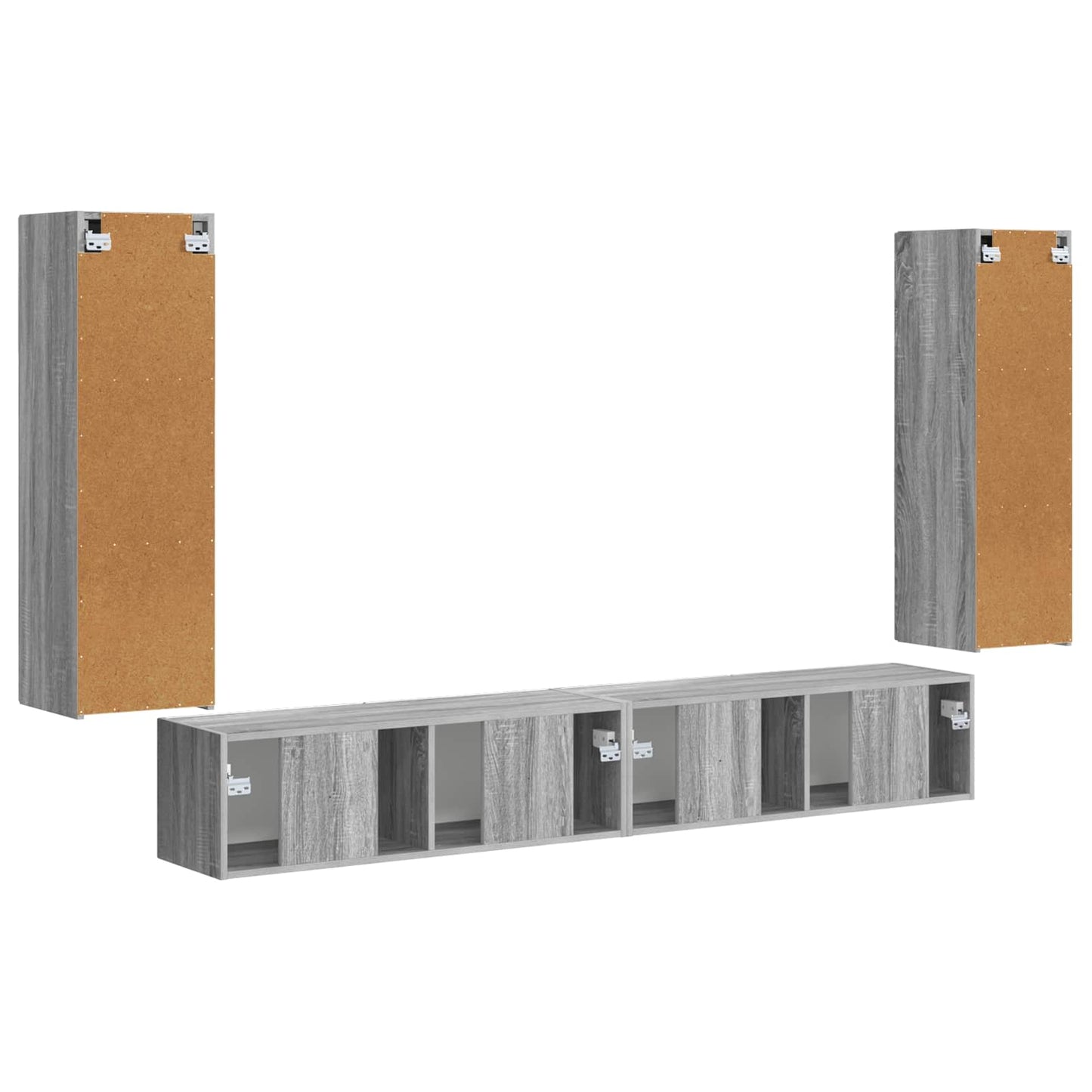 vidaXL Επιτοίχιο 4 pcs Γκρίζο Σονομα