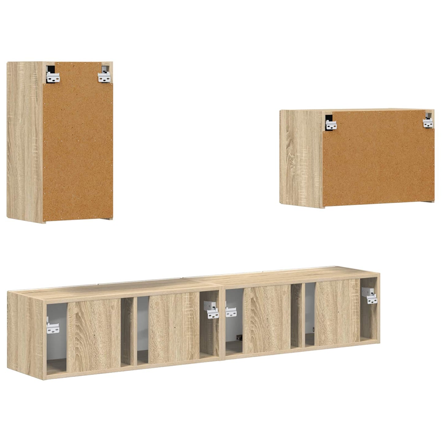 vidaXL Σετ τοίχου για τηλεόραση 4 pcs Δρύς Sonoma Επεξεργασμένο ξύλο