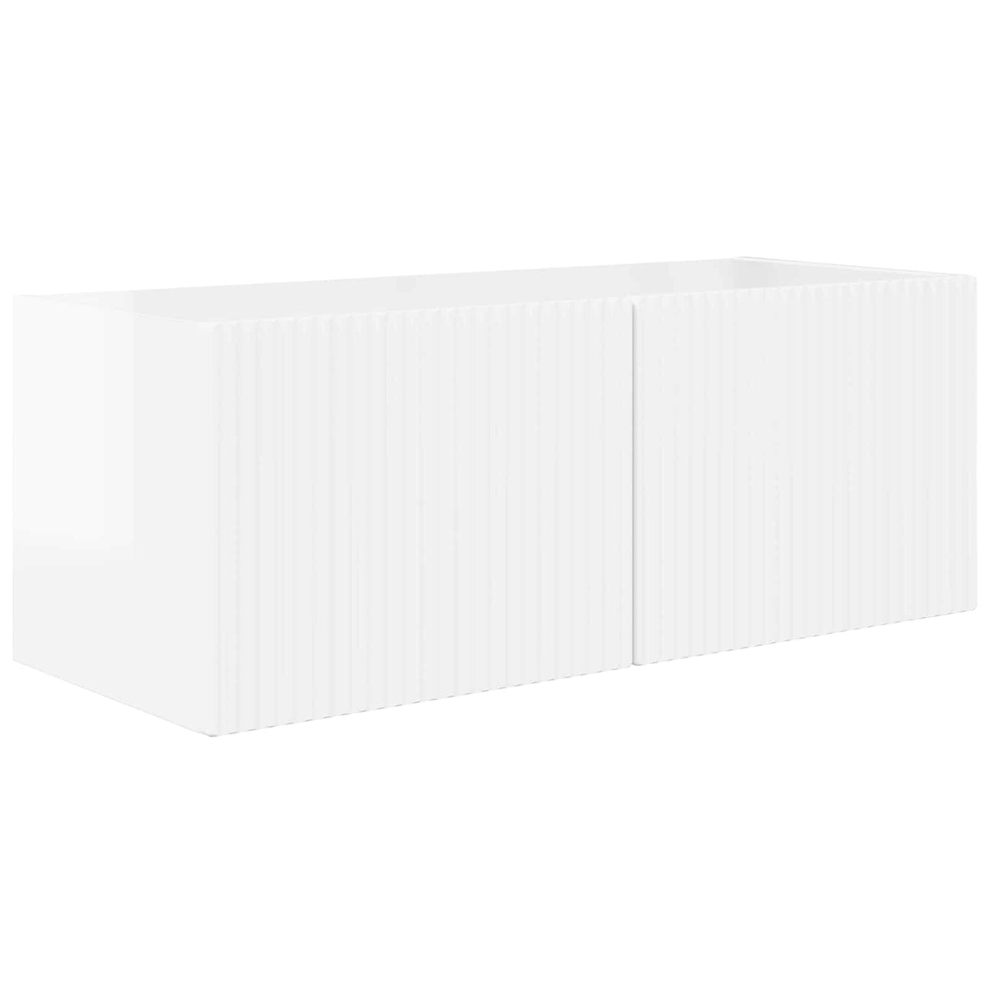 vidaXL Σετ τοίχου για τηλεόραση Επιτοίχιο 4 pcs Υψηλής γυαλάδας λευκό