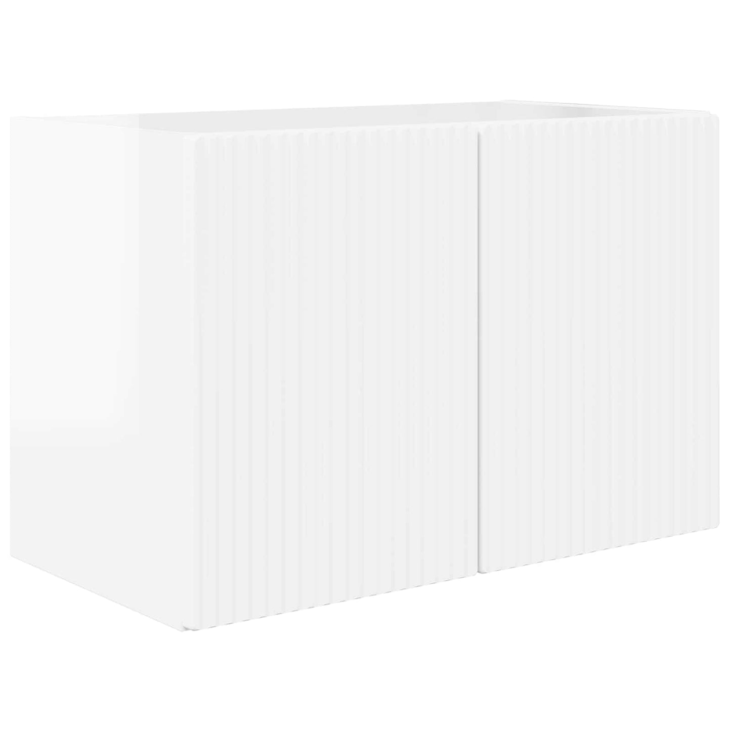 vidaXL Σετ τοίχου για τηλεόραση Επιτοίχιο 4 pcs Υψηλής γυαλάδας λευκό