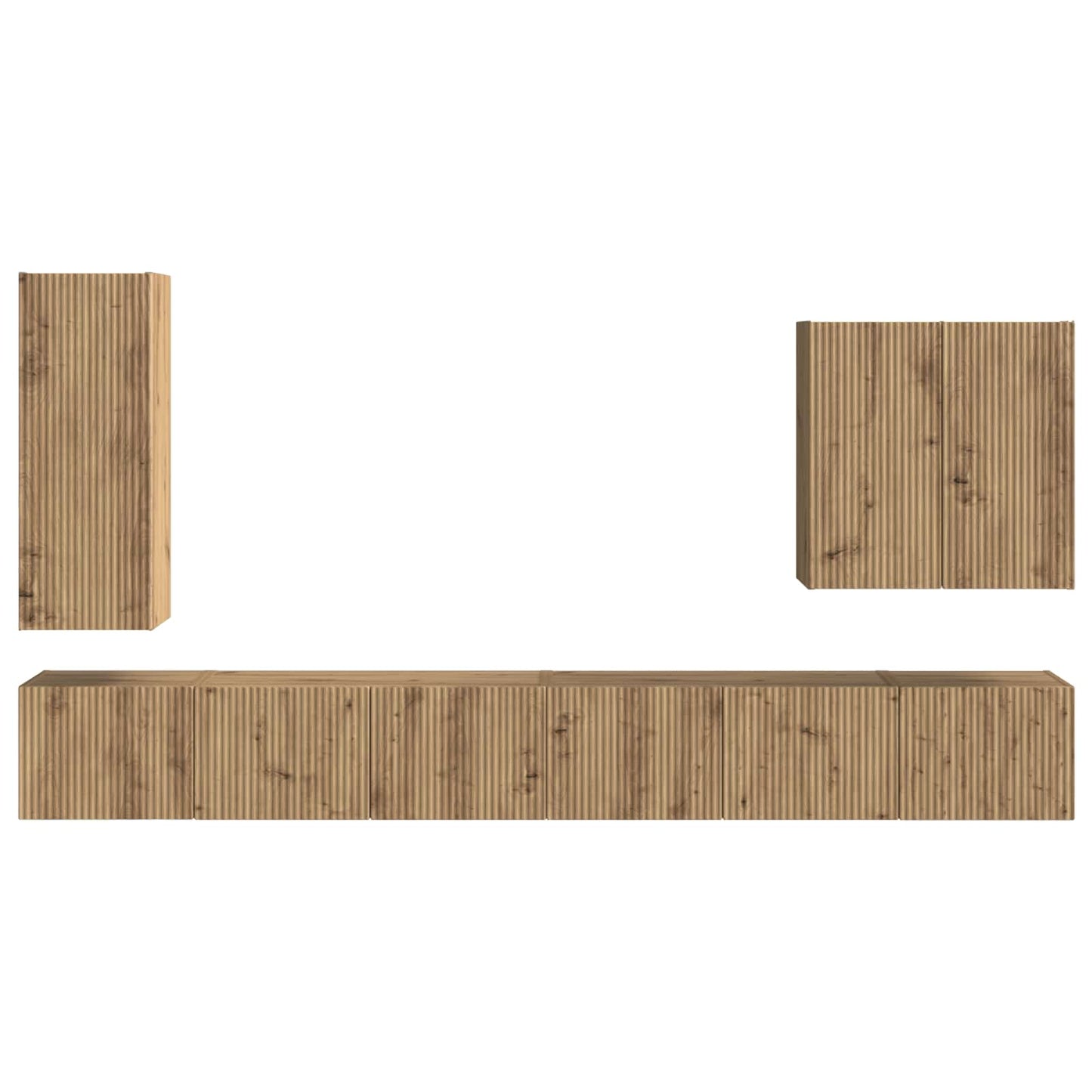 vidaXL Επιτοίχιο 6 pcs Artisan Oak