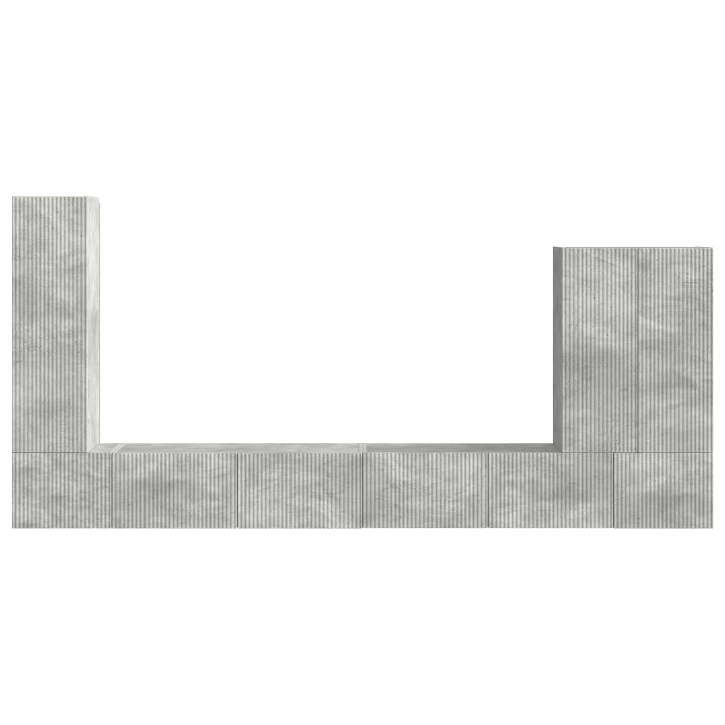 vidaXL Επιτοίχιο 6 pcs Σκυρόδεμα Γκρι