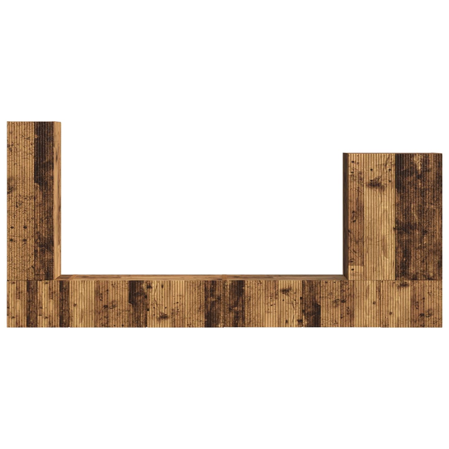 vidaXL Επιτοίχιο 6 pcs Παλιό Ξύλο