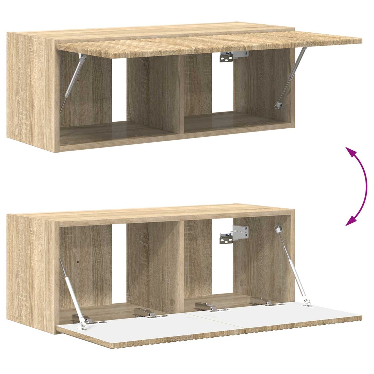 vidaXL Σετ επίπλου τηλεόρασης 2 pcs Δρύς Sonoma Επεξεργασμένο ξύλο
