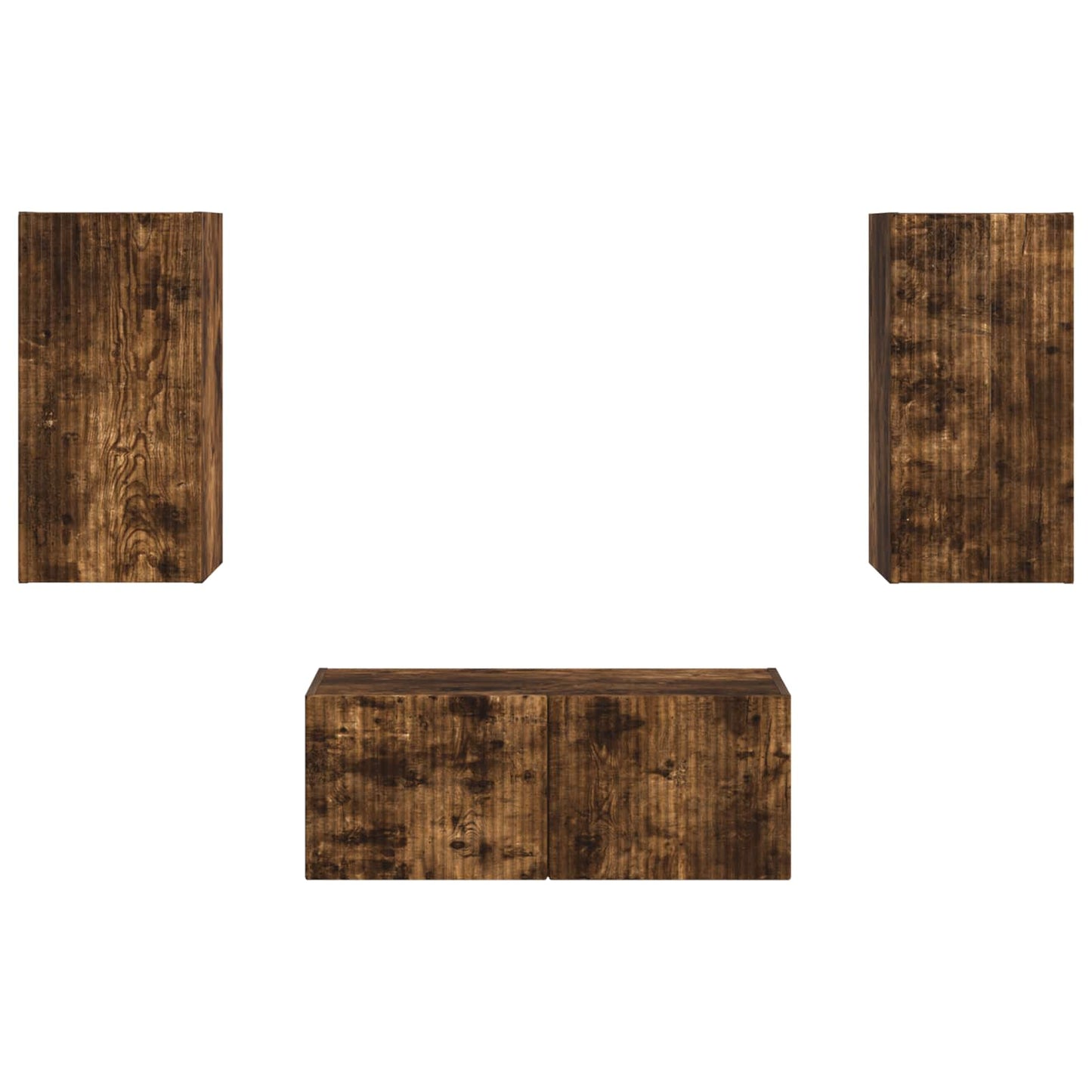 vidaXL Σετ επίπλου τηλεόρασης 2 pcs Καπνιστό Δρύς Επεξεργασμένο ξύλο