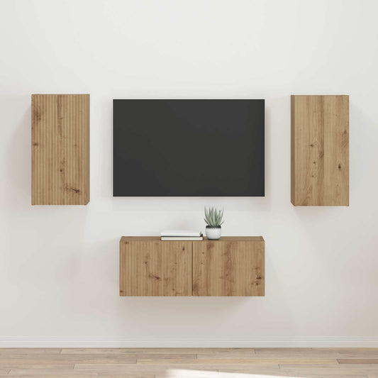 vidaXL Σετ επίπλου τηλεόρασης 2 pcs Artisan Oak Επεξεργασμένο ξύλο