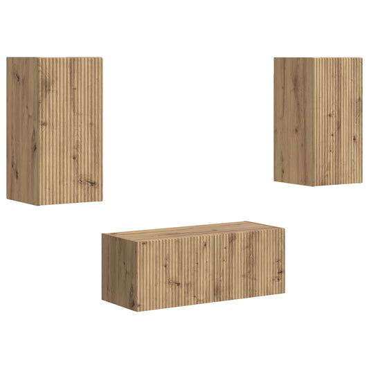 vidaXL Σετ επίπλου τηλεόρασης 2 pcs Artisan Oak Επεξεργασμένο ξύλο