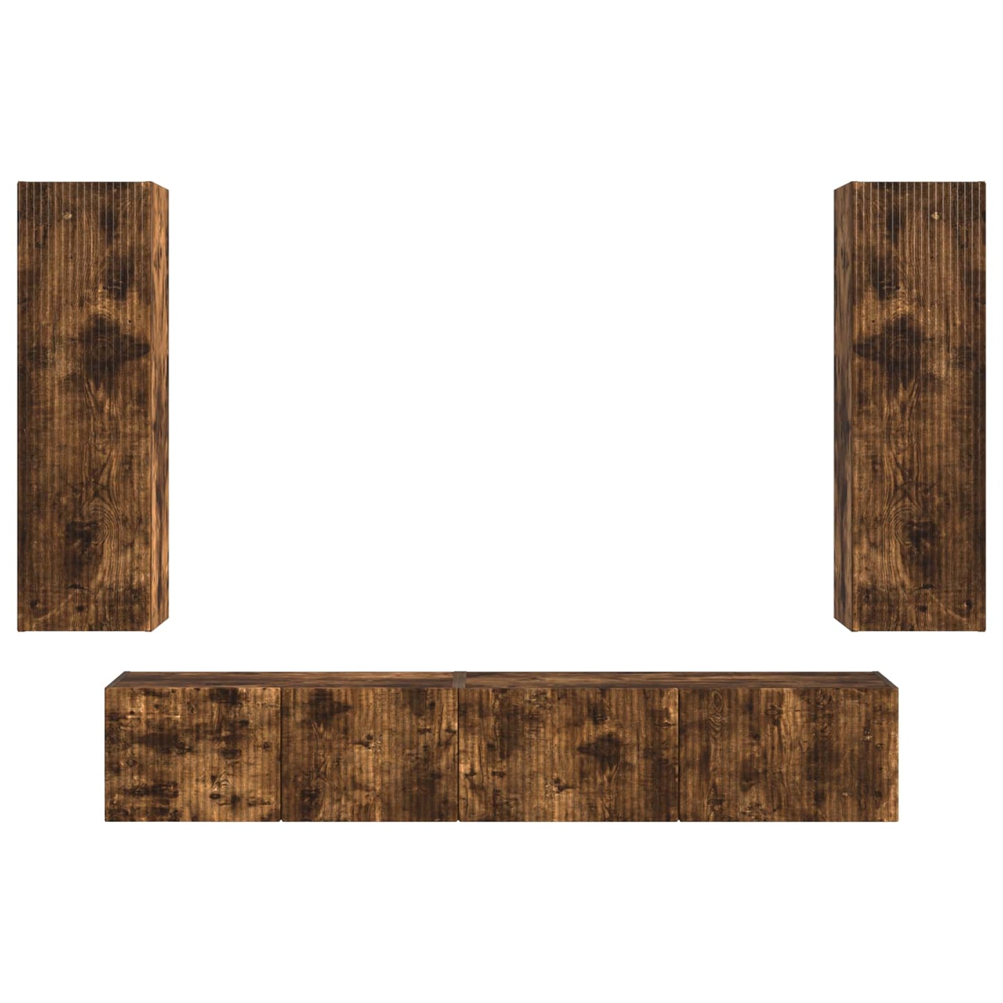 vidaXL Σετ επίπλου τηλεόρασης 3 pcs Καπνιστό Δρύς Επεξεργασμένο ξύλο