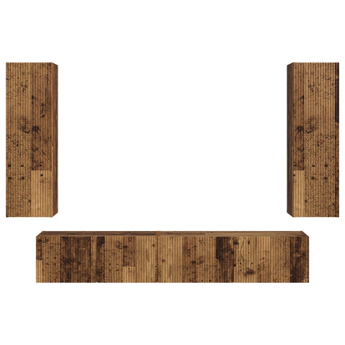 vidaXL Σετ επίπλου τηλεόρασης 3 pcs Παλιό ξύλο Επεξεργασμένο ξύλο