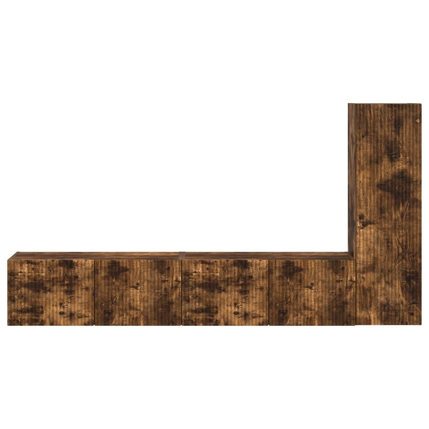 vidaXL Σετ επίπλου τηλεόρασης 2 pcs Καπνιστό Δρύς Επεξεργασμένο ξύλο