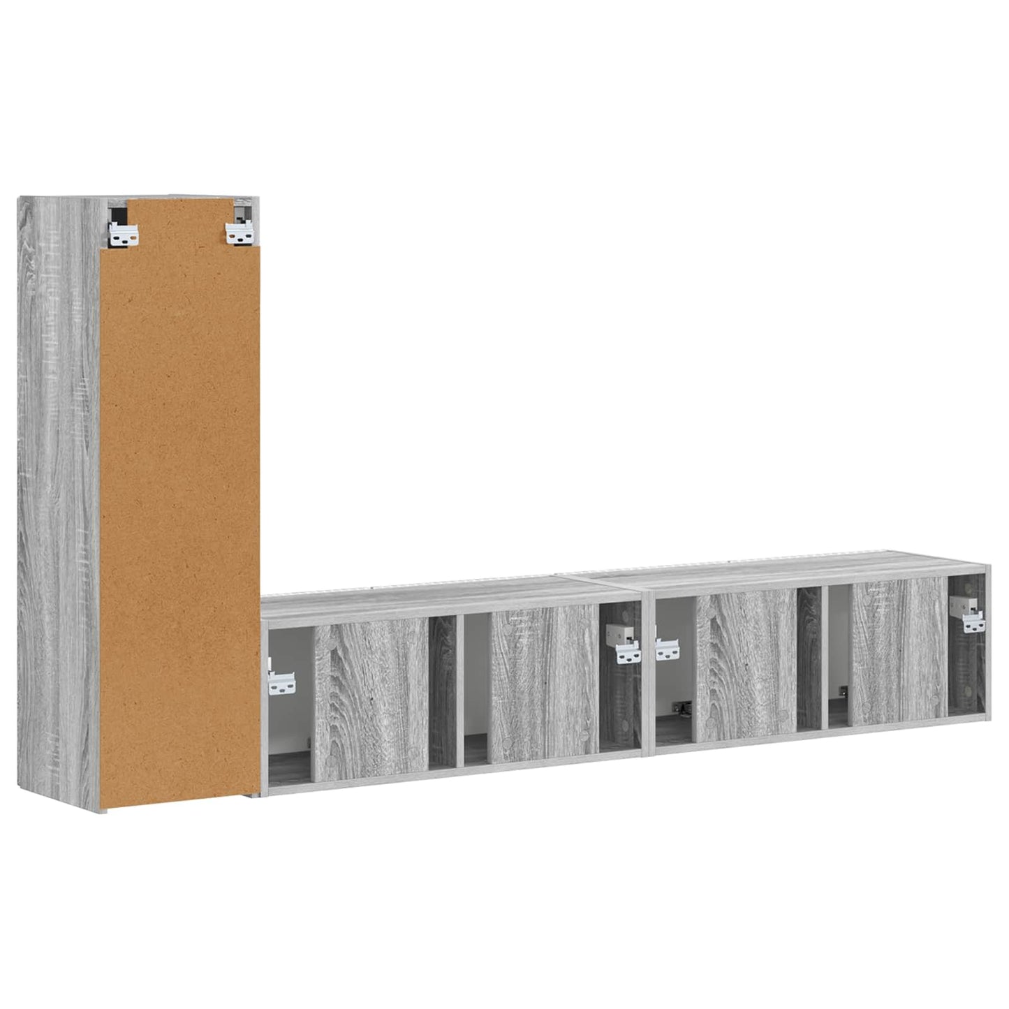 vidaXL Σετ επίπλου τηλεόρασης 2 pcs Γκρίζο Σονομα Επεξεργασμένο ξύλο