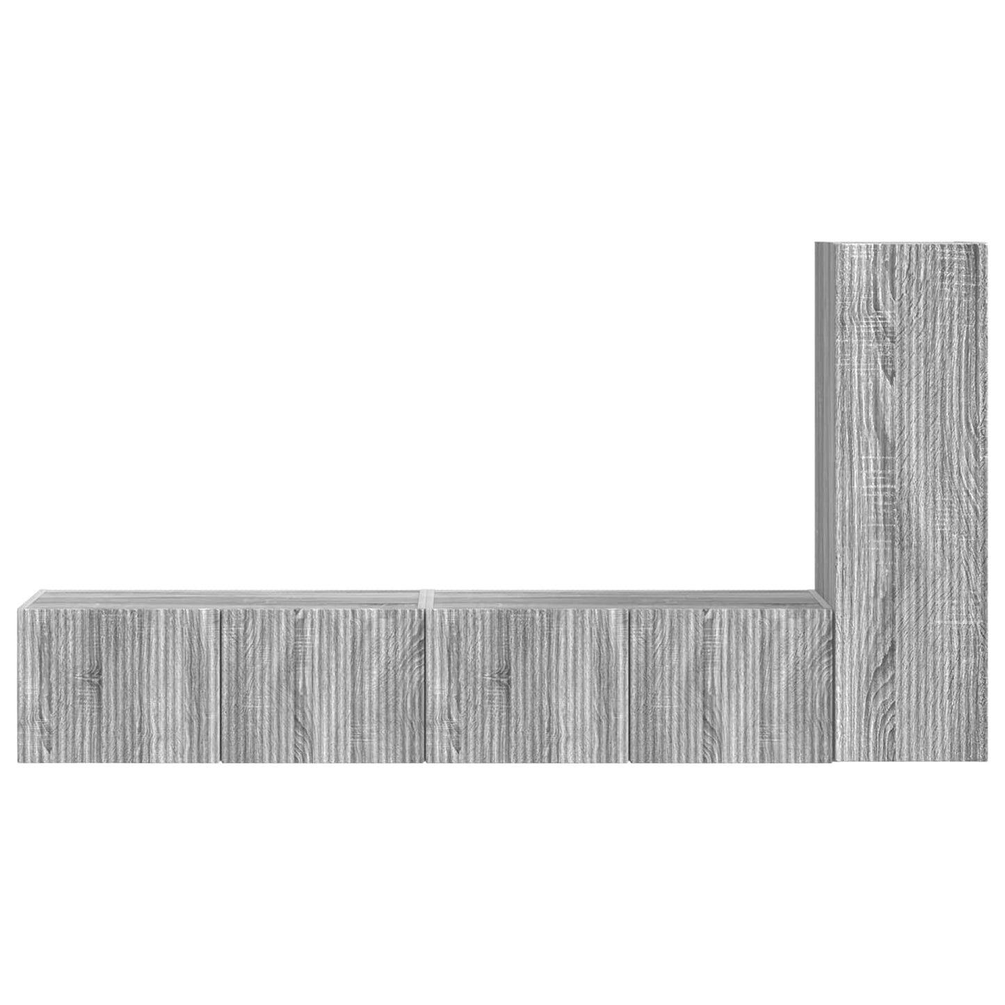 vidaXL Σετ επίπλου τηλεόρασης 2 pcs Γκρίζο Σονομα Επεξεργασμένο ξύλο