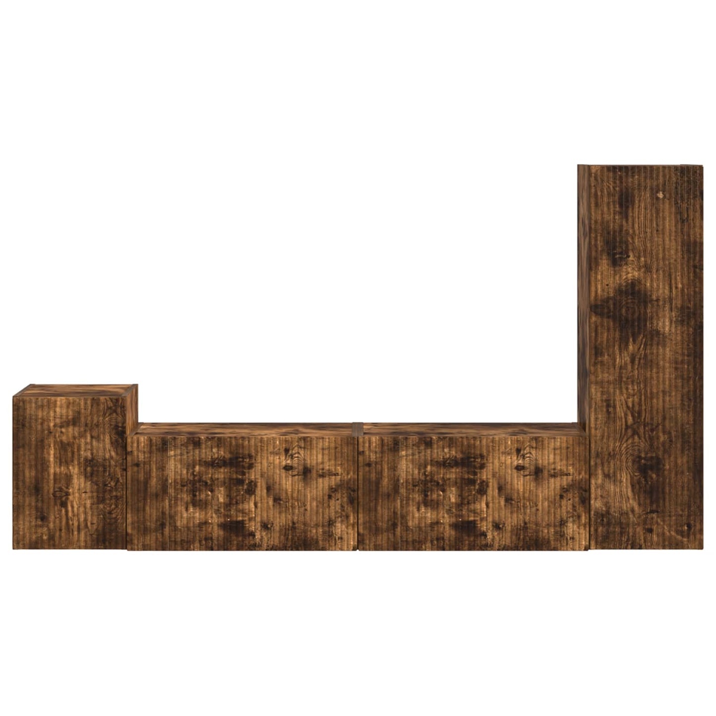 vidaXL Σετ επίπλου τηλεόρασης 4 pcs Καπνιστό Δρύς Επεξεργασμένο ξύλο