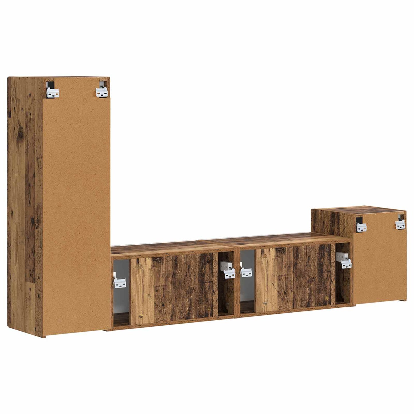 vidaXL Σετ επίπλου τηλεόρασης 4 pcs Παλιό ξύλο Επεξεργασμένο ξύλο