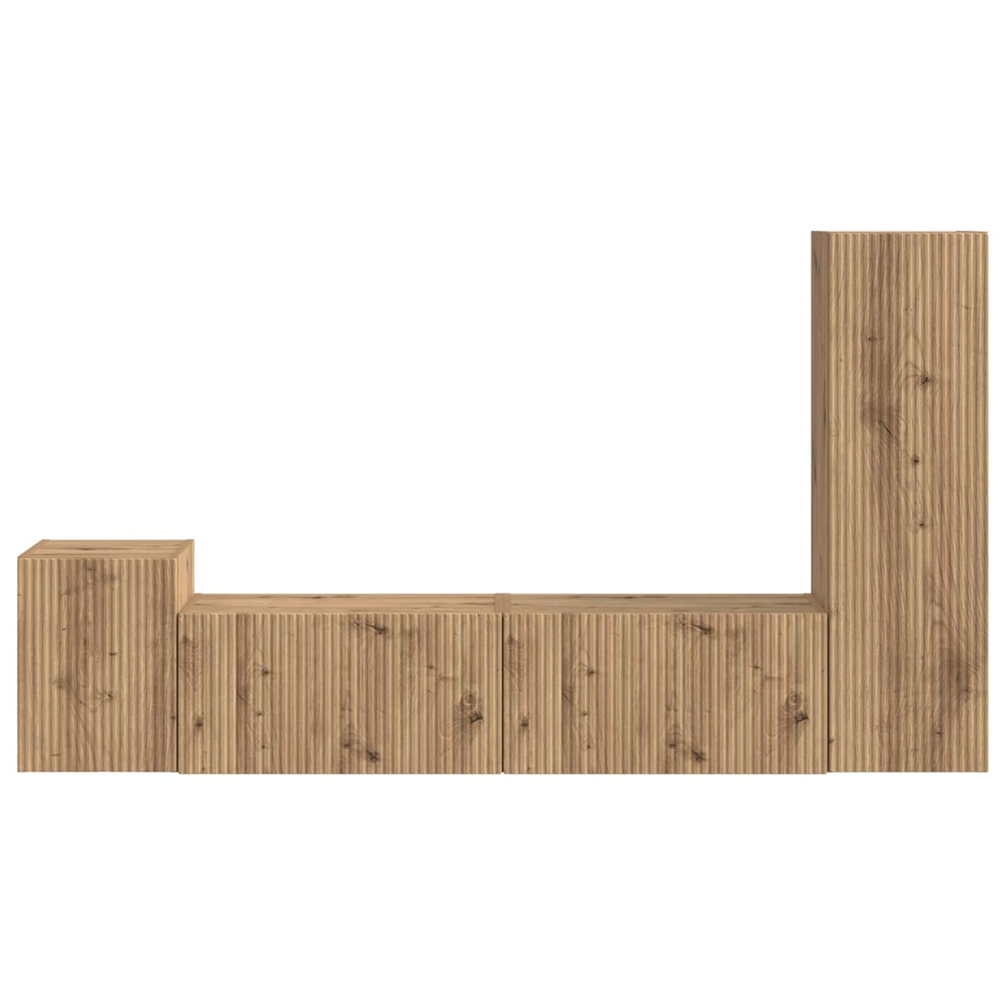 vidaXL Σετ επίπλου τηλεόρασης 4 pcs Artisan Oak Επεξεργασμένο ξύλο