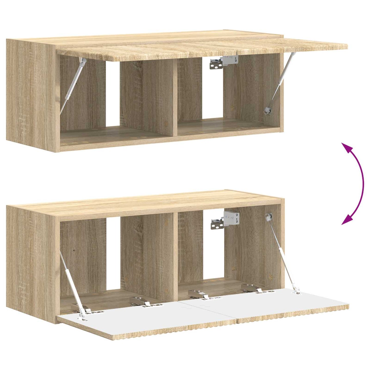 vidaXL Σετ επίπλου τηλεόρασης 3 pcs Δρύς Sonoma Επεξεργασμένο ξύλο