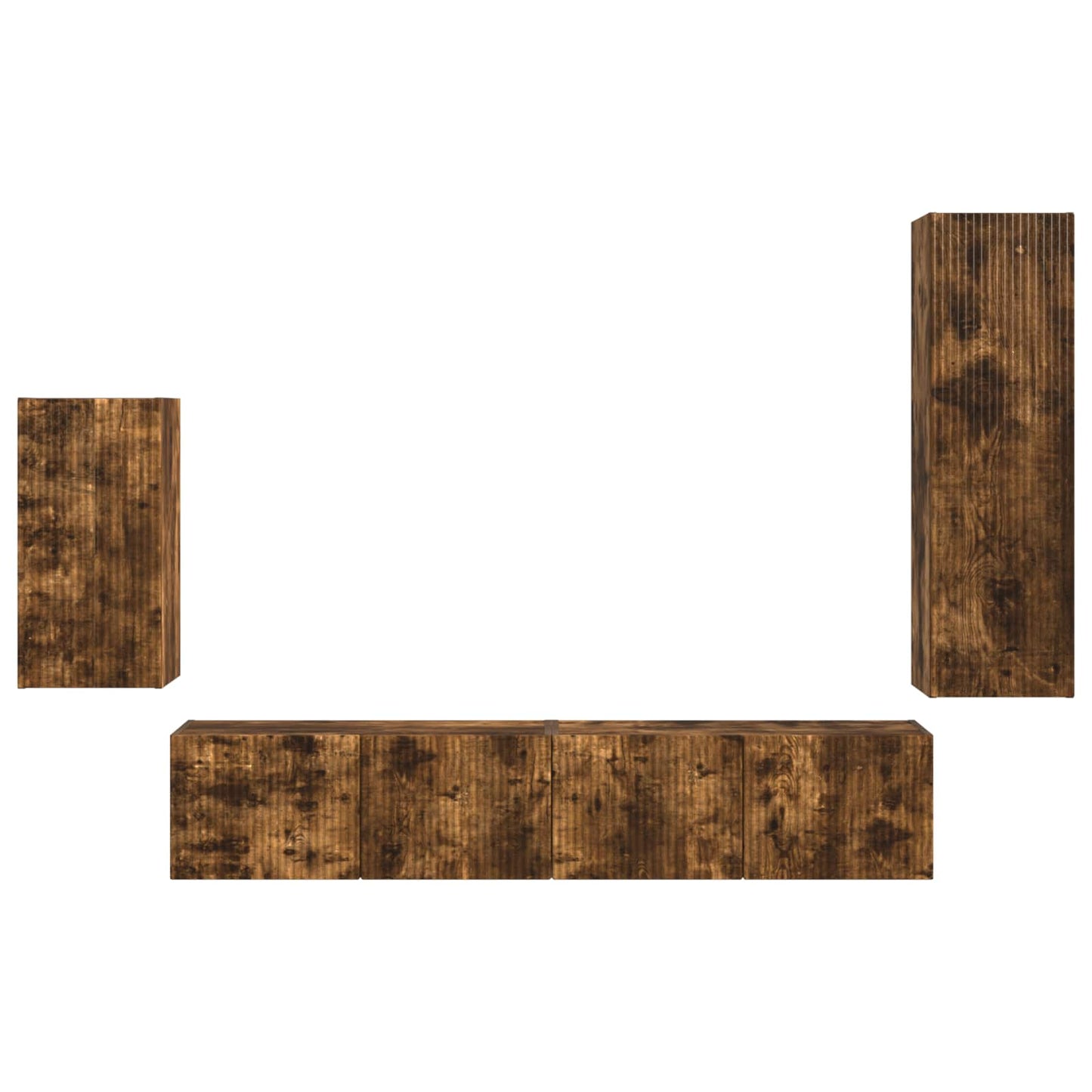 vidaXL Σετ επίπλου τηλεόρασης 3 pcs Καπνιστό Δρύς Επεξεργασμένο ξύλο