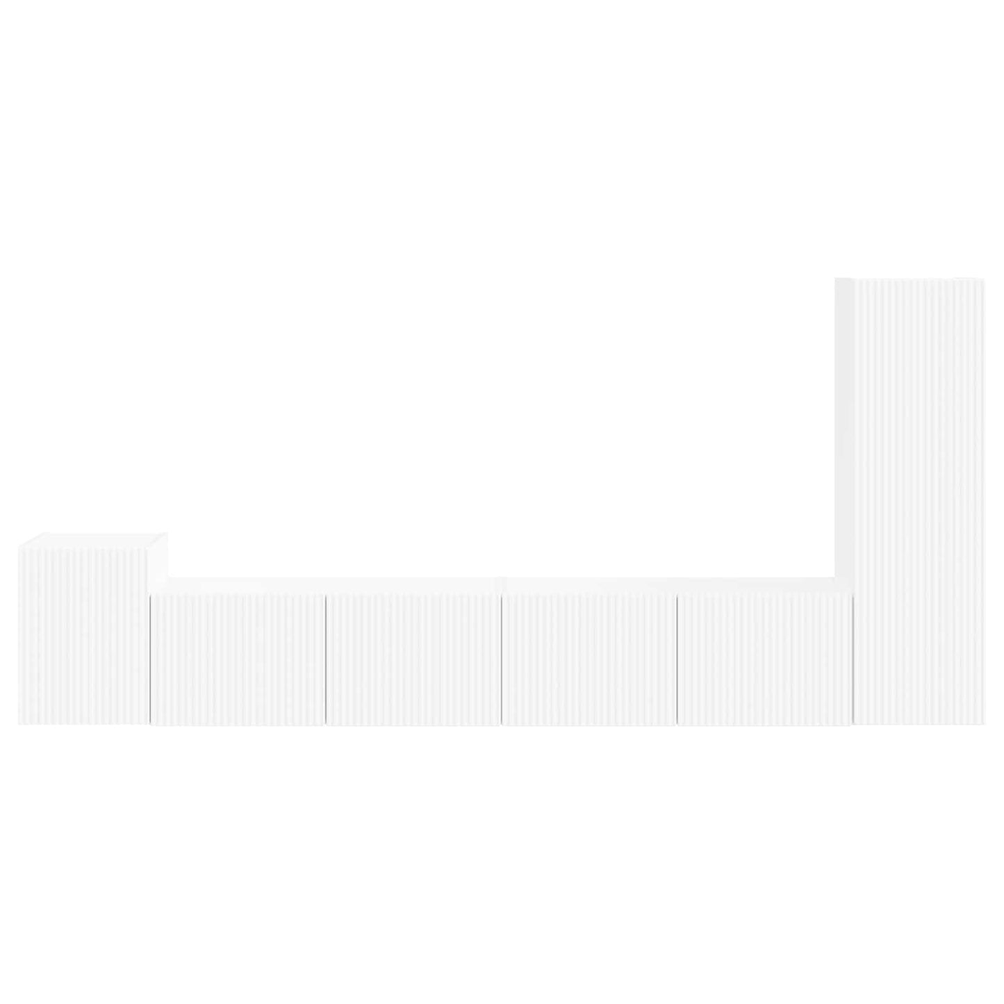 vidaXL Σετ επίπλου τηλεόρασης Επιτοίχιο 3 pcs Λευκό Επεξεργασμένο ξύλο