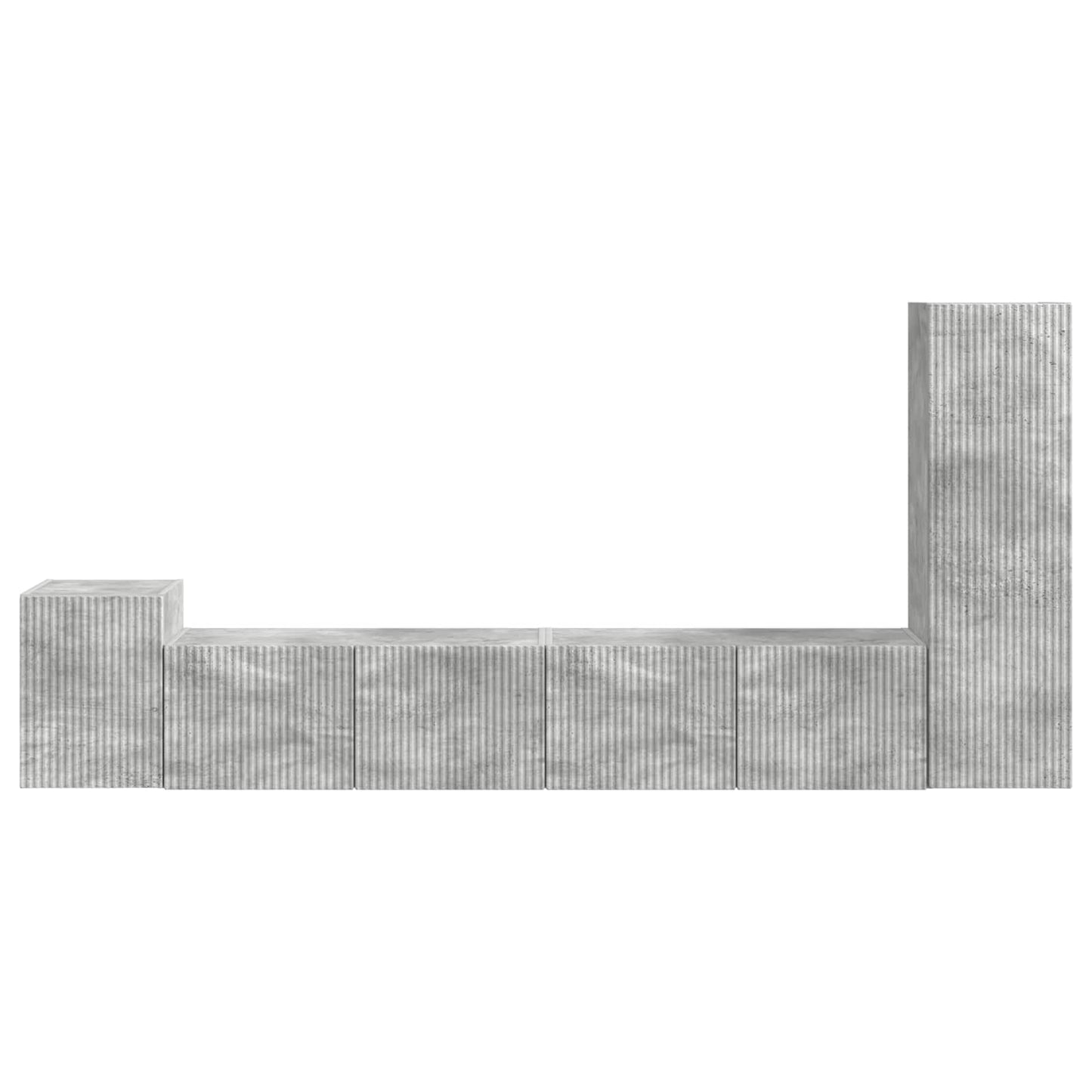 vidaXL Σετ επίπλου τηλεόρασης 3 pcs Σκυρόδεμα Γκρι Επεξεργασμένο ξύλο