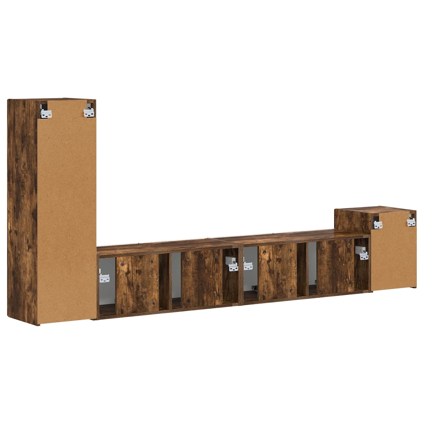 vidaXL Σετ επίπλου τηλεόρασης 3 pcs Καπνιστό Δρύς Επεξεργασμένο ξύλο