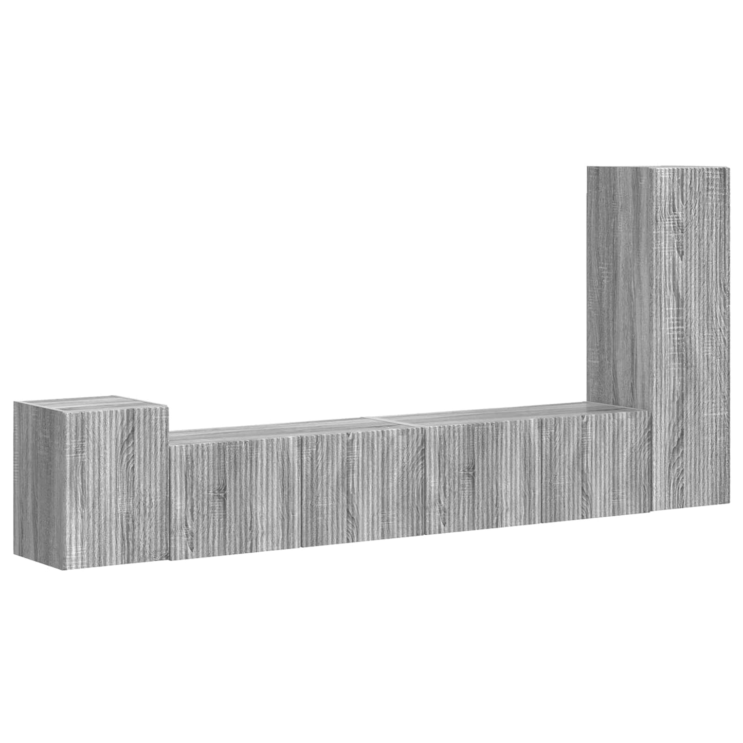 vidaXL Σετ επίπλου τηλεόρασης 3 pcs Γκρίζο Σονομα Επεξεργασμένο ξύλο