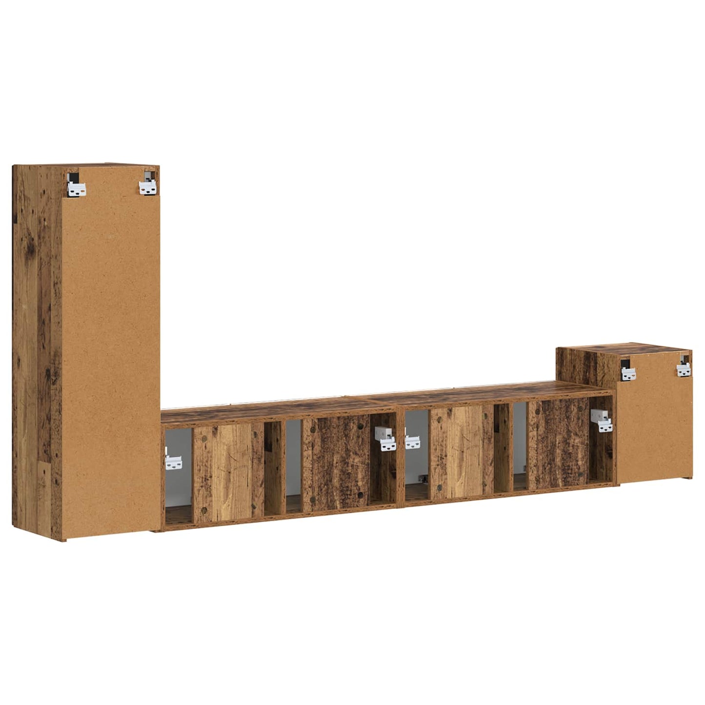 vidaXL Σετ επίπλου τηλεόρασης 3 pcs Παλιό ξύλο Επεξεργασμένο ξύλο