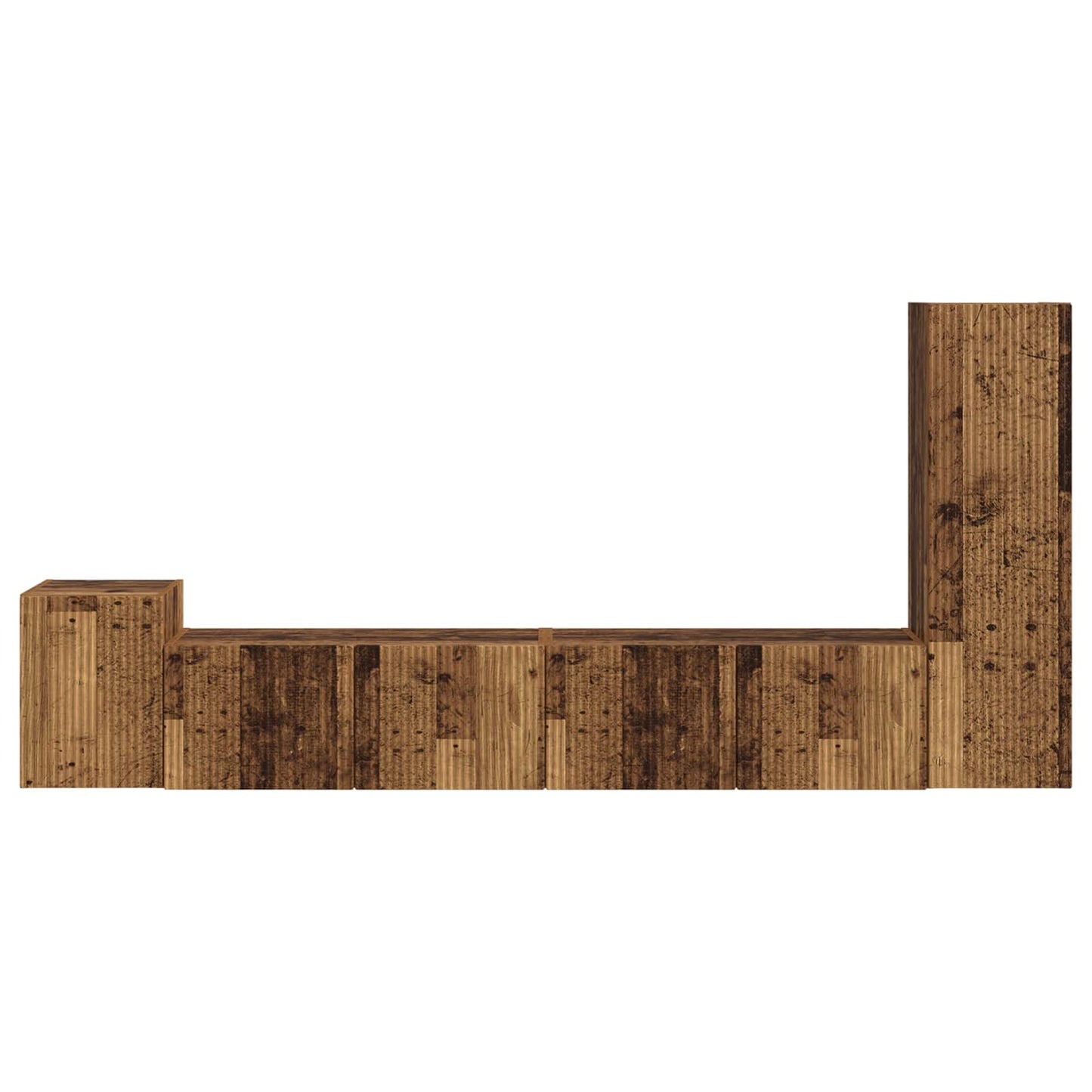 vidaXL Σετ επίπλου τηλεόρασης 3 pcs Παλιό ξύλο Επεξεργασμένο ξύλο