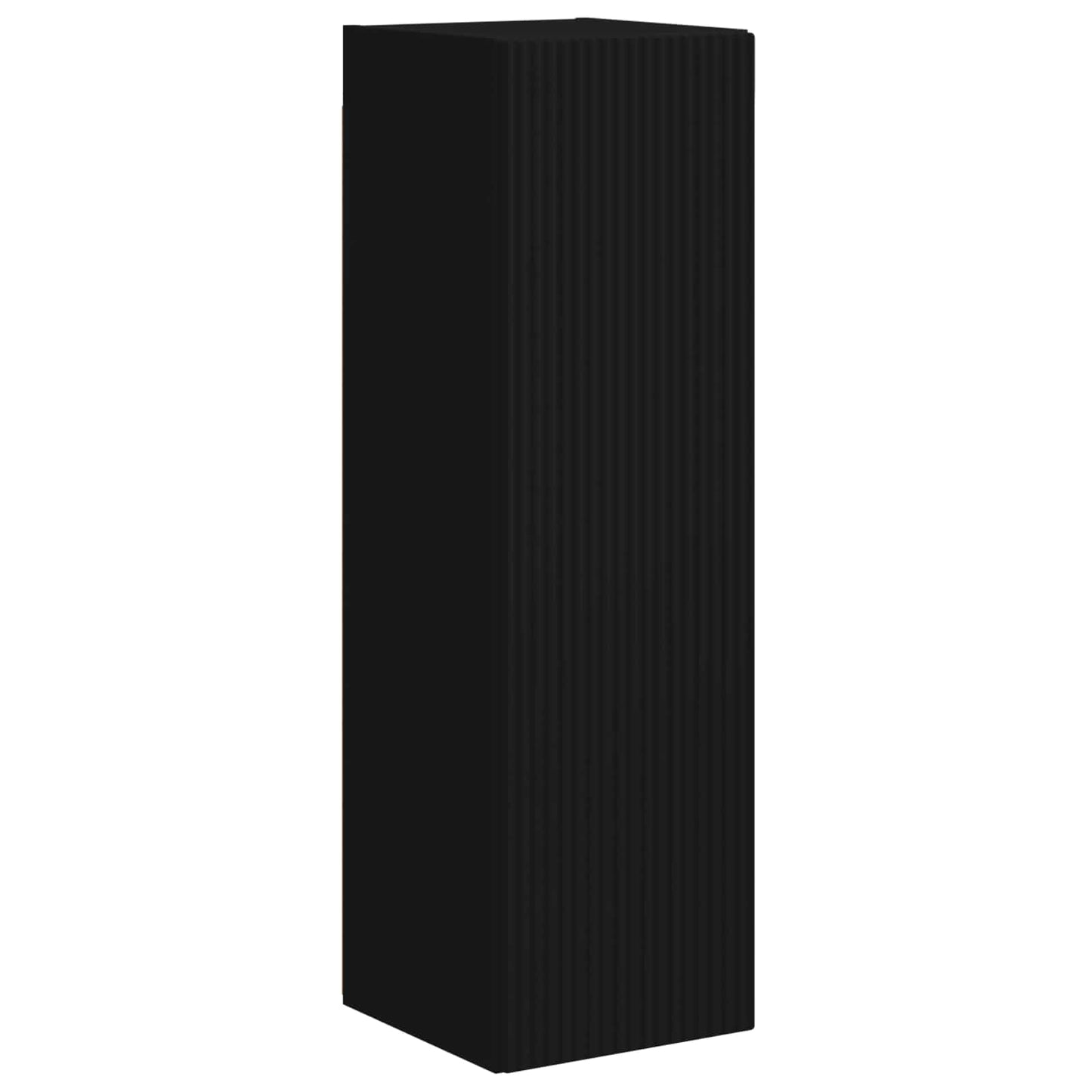 vidaXL Σετ επίπλου τηλεόρασης Επιτοίχιο 4 pcs Μαύρο Επεξεργασμένο ξύλο