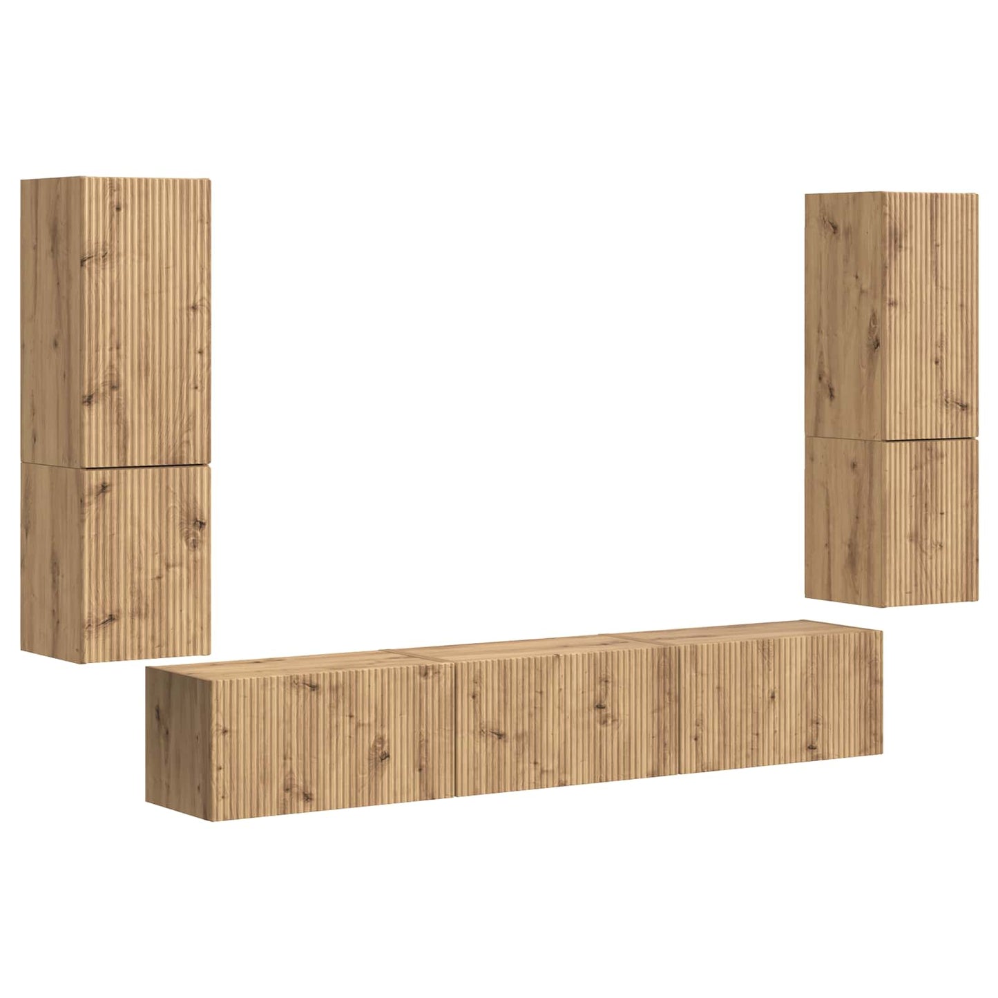 vidaXL Σετ επίπλου τηλεόρασης 4 pcs Artisan Oak Επεξεργασμένο ξύλο