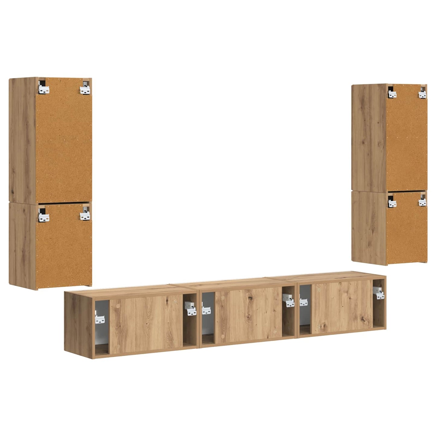 vidaXL Σετ επίπλου τηλεόρασης 4 pcs Artisan Oak Επεξεργασμένο ξύλο