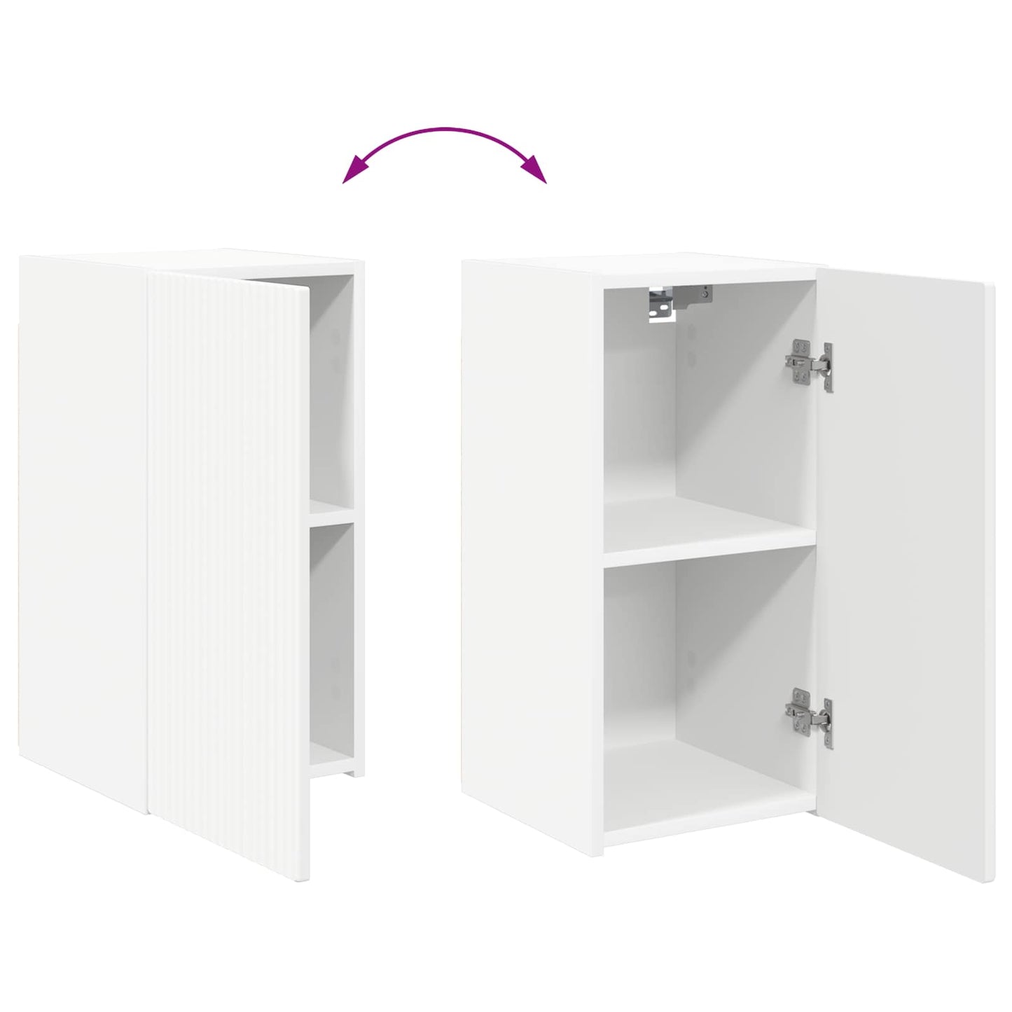 vidaXL Σετ επίπλου τηλεόρασης Επιτοίχιο 6 pcs Λευκό Επεξεργασμένο ξύλο