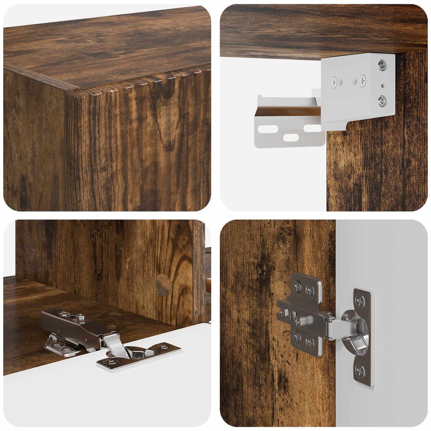 vidaXL Σετ επίπλου τηλεόρασης 6 pcs Καπνιστό Δρύς Επεξεργασμένο ξύλο