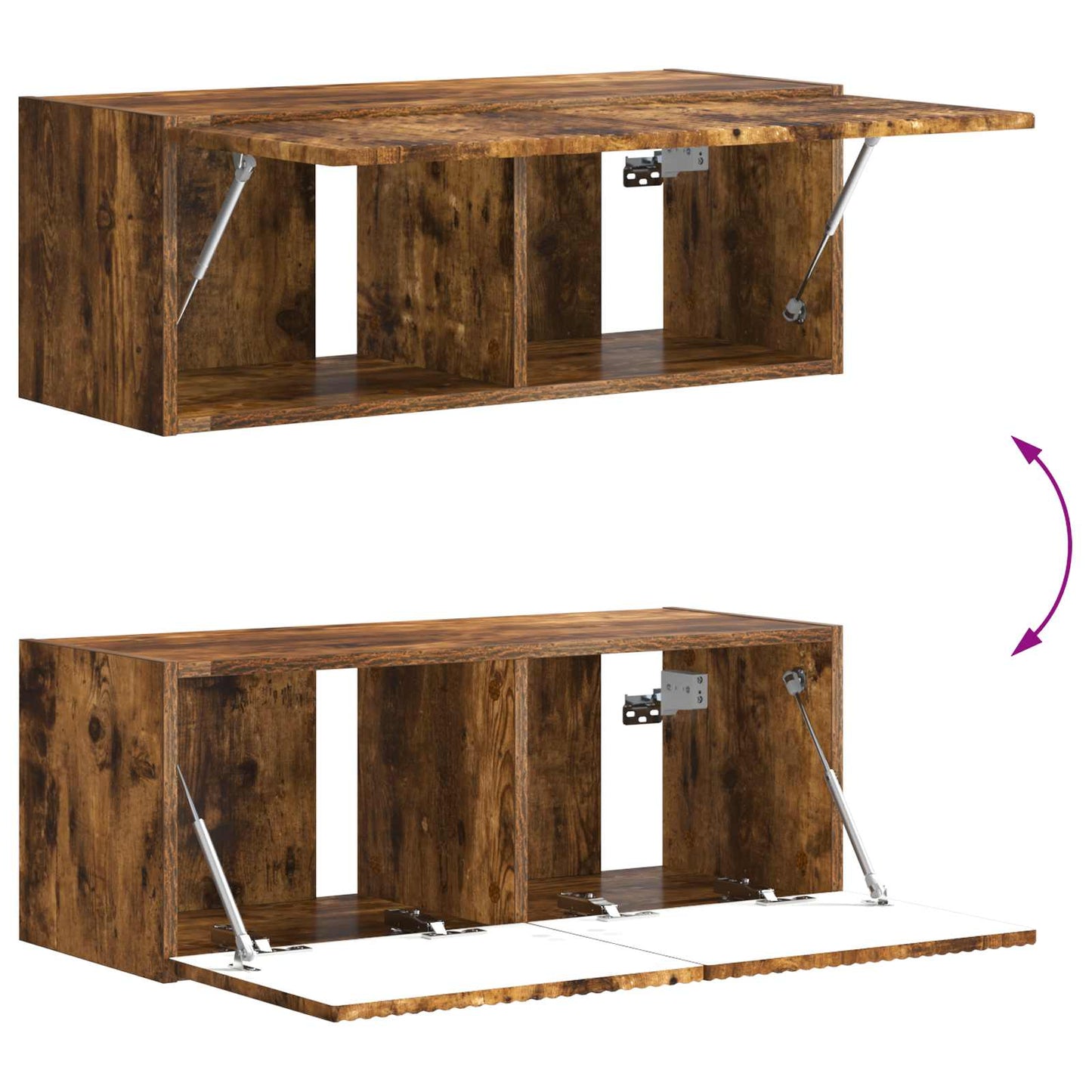 vidaXL Σετ επίπλου τηλεόρασης 6 pcs Καπνιστό Δρύς Επεξεργασμένο ξύλο