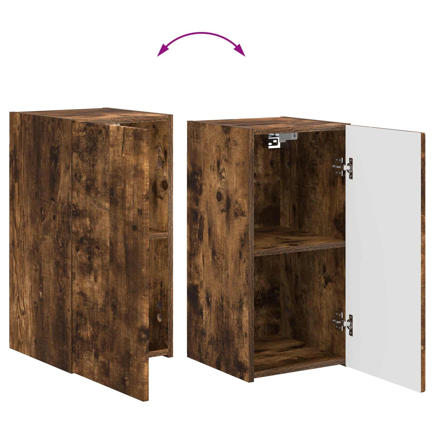 vidaXL Σετ επίπλου τηλεόρασης 3 pcs Καπνιστό Δρύς Επεξεργασμένο ξύλο