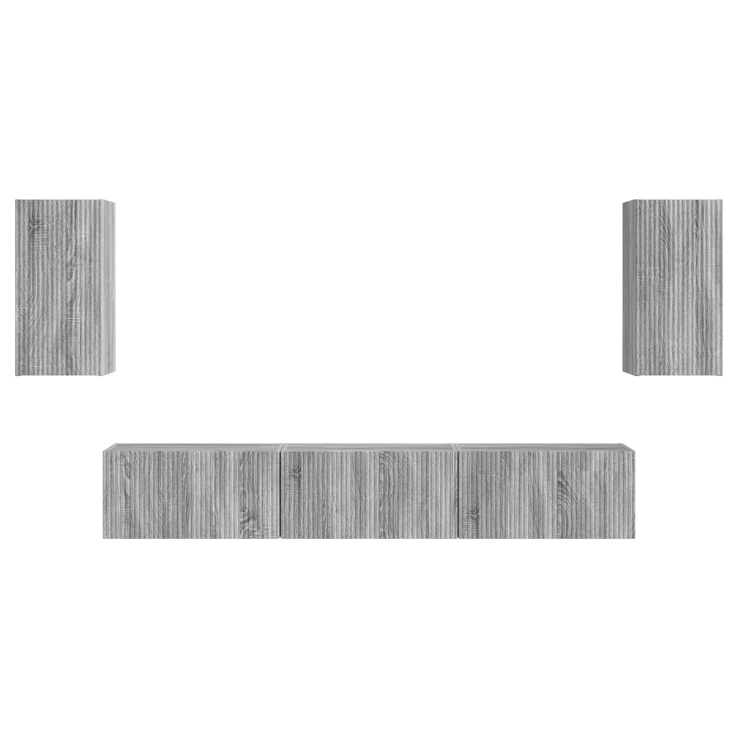 vidaXL Σετ επίπλου τηλεόρασης 3 pcs Γκρίζο Σονομα Επεξεργασμένο ξύλο