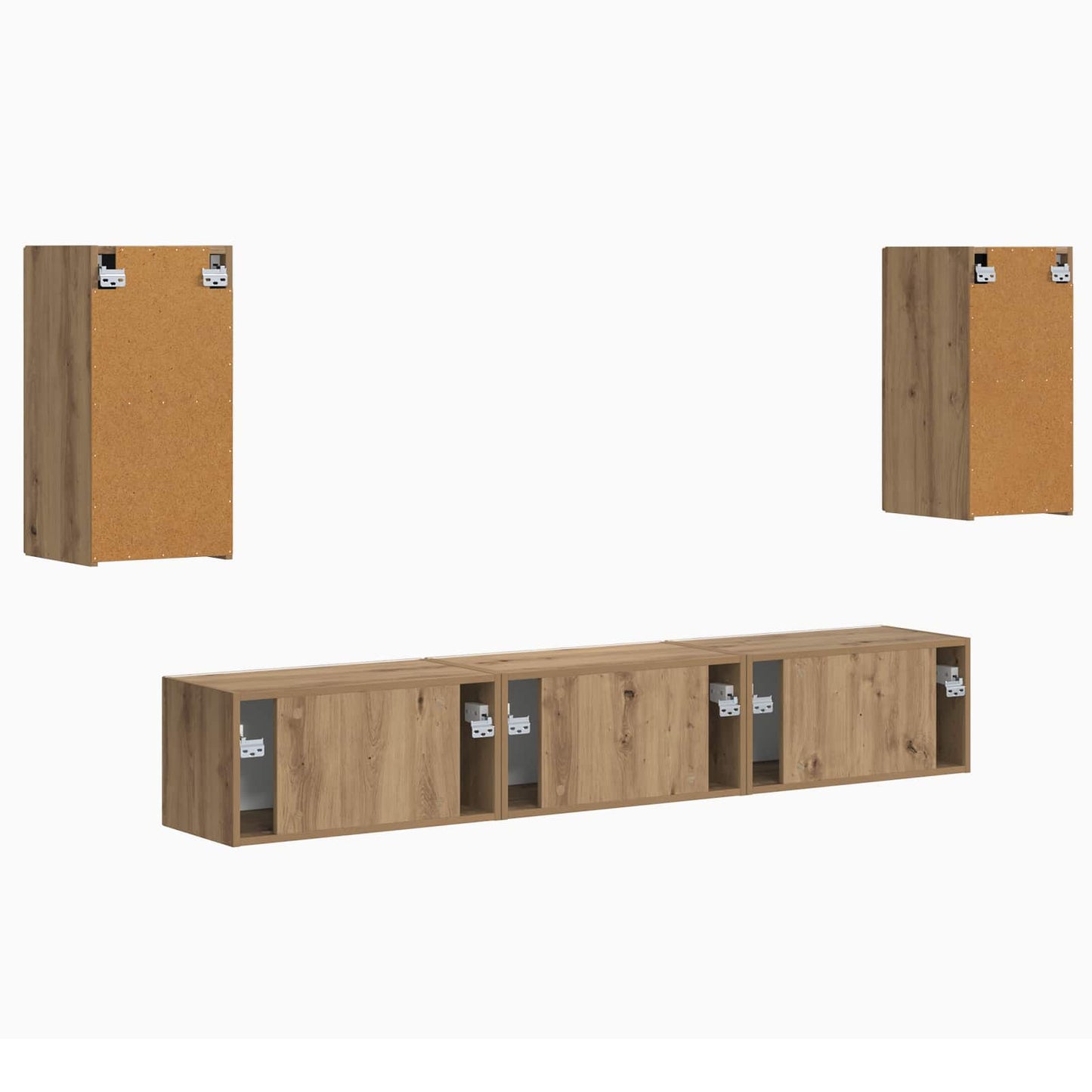 vidaXL Σετ επίπλου τηλεόρασης 3 pcs Artisan Oak Επεξεργασμένο ξύλο