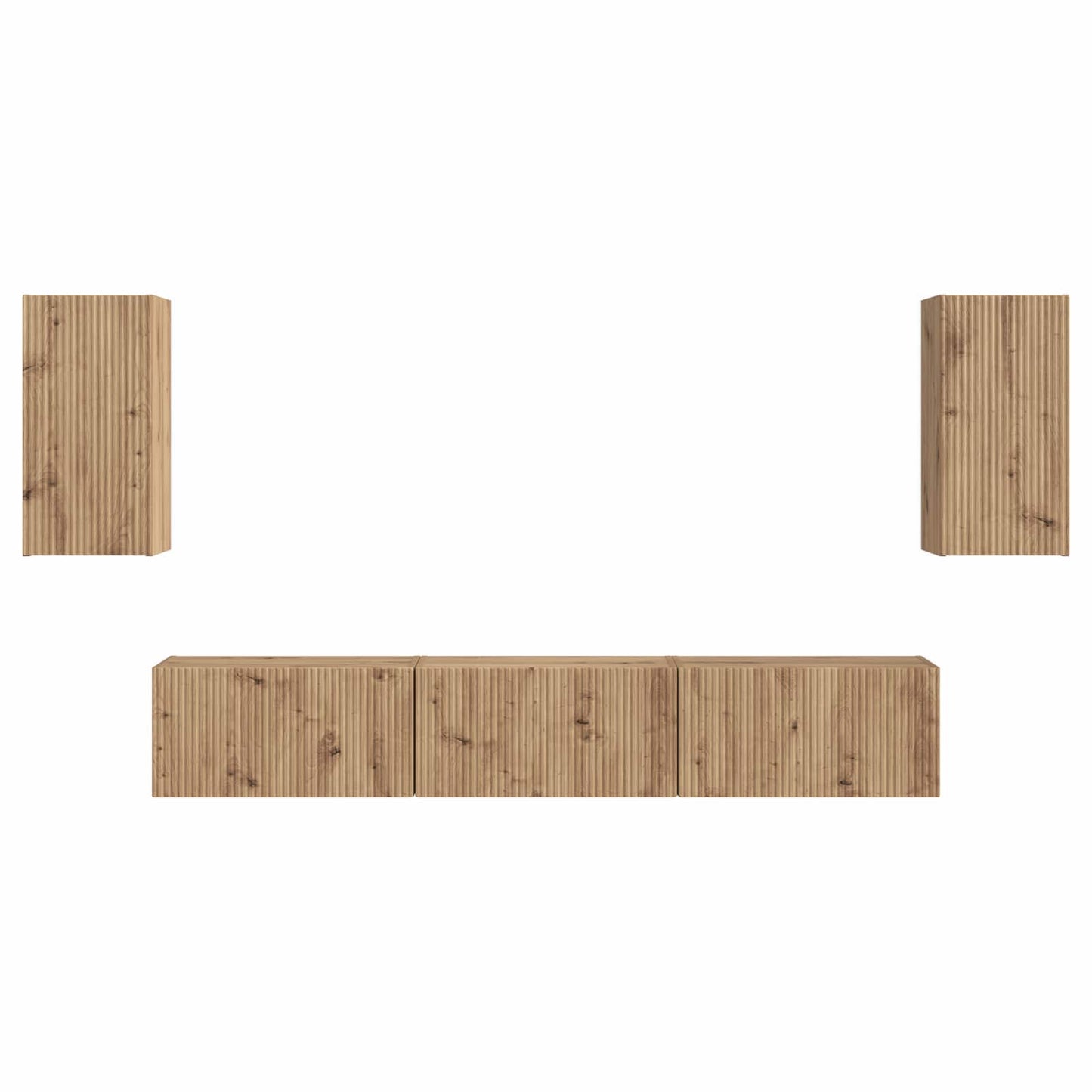 vidaXL Σετ επίπλου τηλεόρασης 3 pcs Artisan Oak Επεξεργασμένο ξύλο