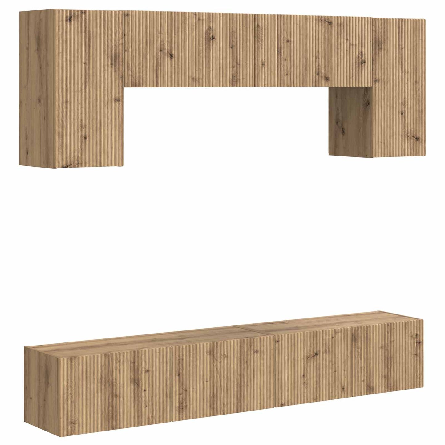 vidaXL Σετ επίπλου τηλεόρασης 4 pcs Artisan Oak Επεξεργασμένο ξύλο