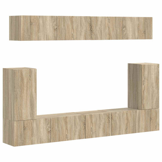 vidaXL Σετ επίπλου τηλεόρασης 5 pcs Δρύς Sonoma Επεξεργασμένο ξύλο