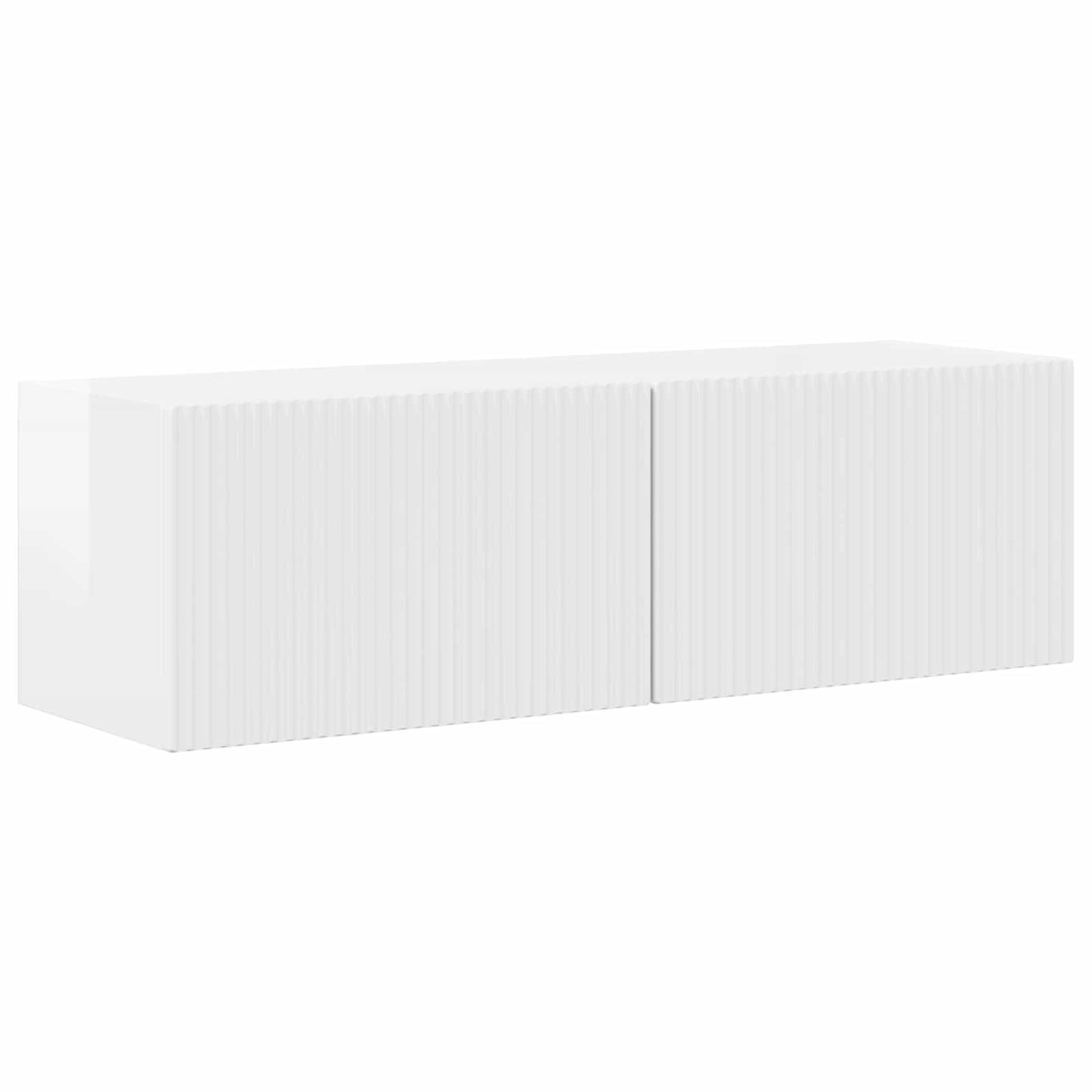 vidaXL Σετ επίπλου τηλεόρασης Επιτοίχιο 5 pcs Υψηλής γυαλάδας λευκό