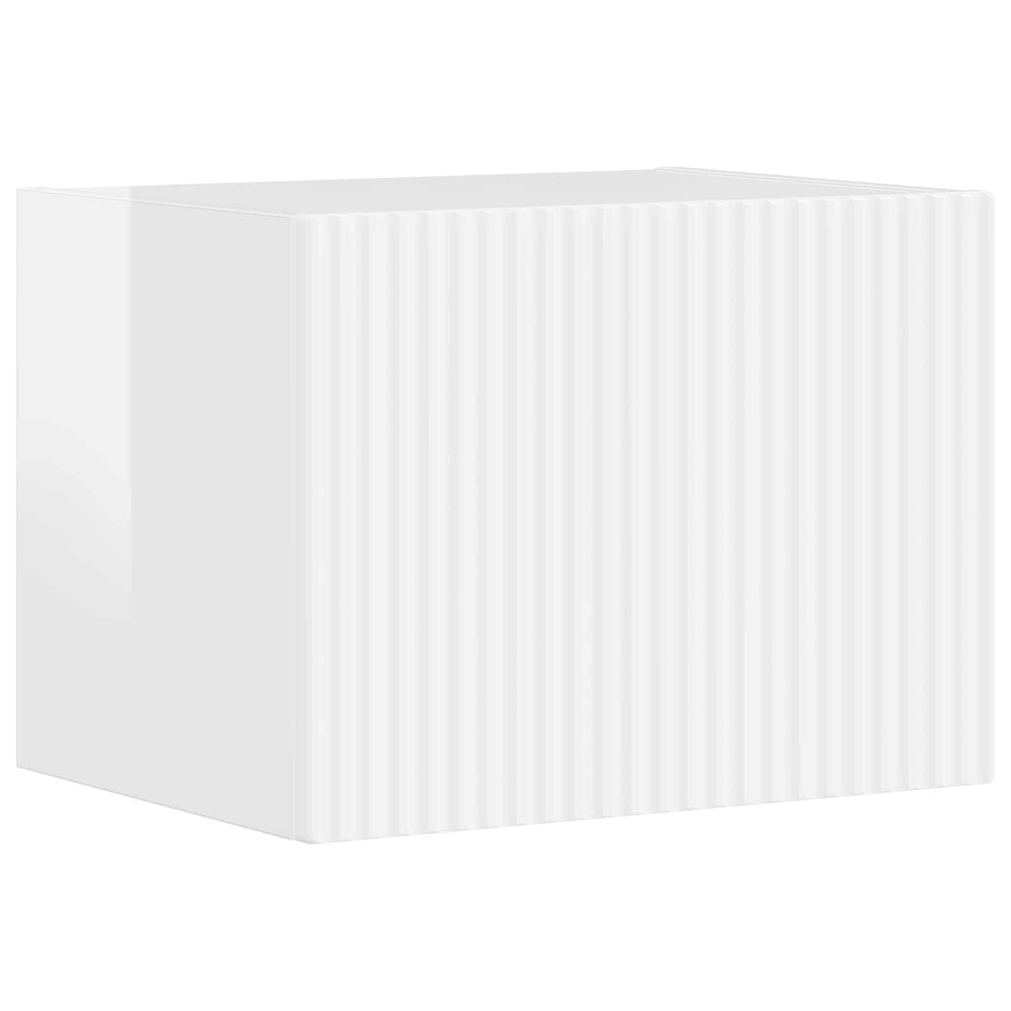 vidaXL Σετ επίπλου τηλεόρασης Επιτοίχιο 5 pcs Υψηλής γυαλάδας λευκό