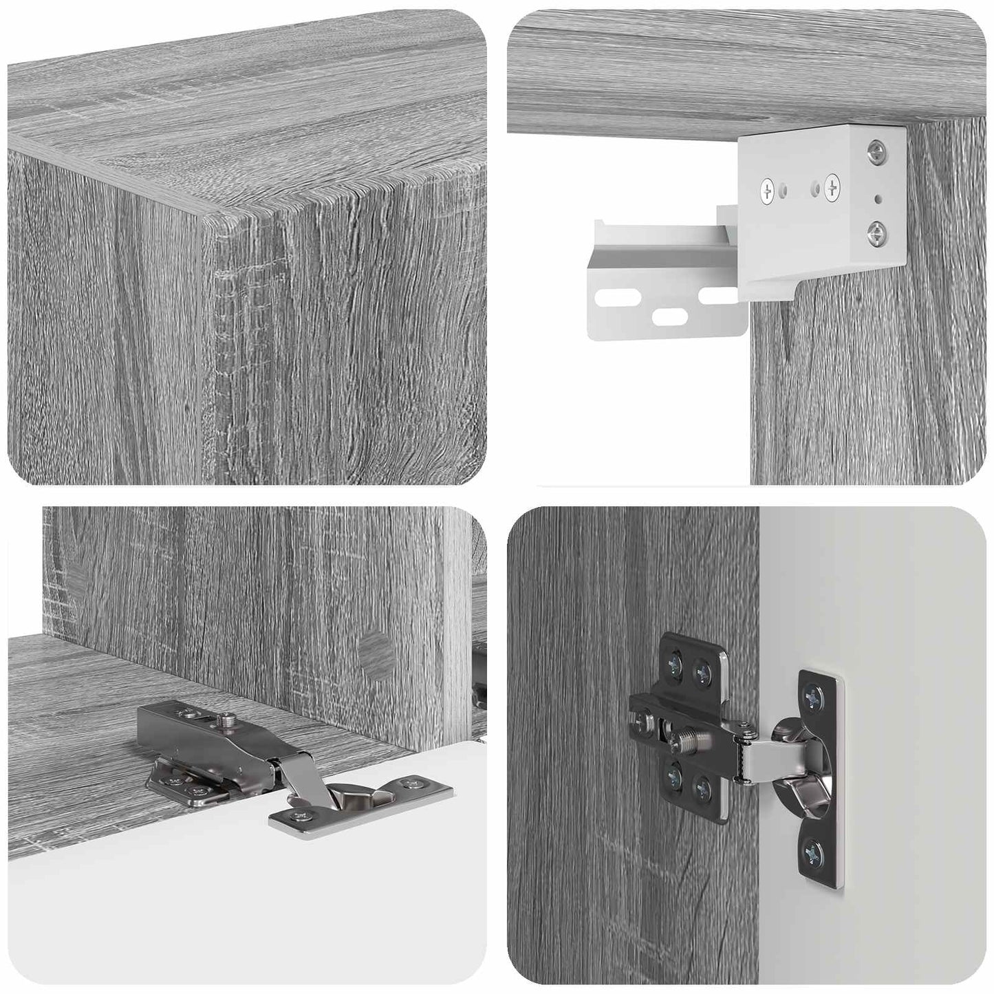 vidaXL Σετ επίπλου τηλεόρασης 5 pcs Γκρίζο Σονομα Επεξεργασμένο ξύλο