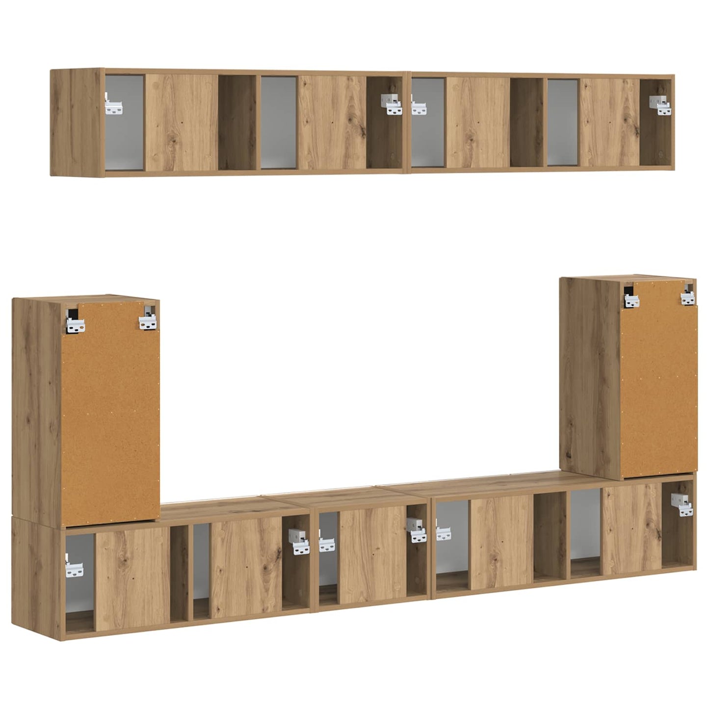 vidaXL Σετ επίπλου τηλεόρασης 5 pcs Artisan Oak Επεξεργασμένο ξύλο