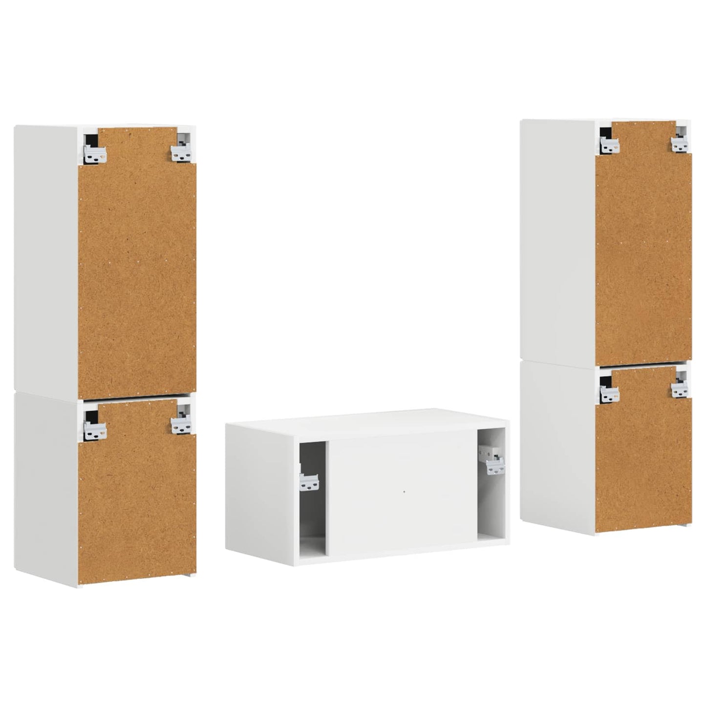 vidaXL 3 pcs Λευκό