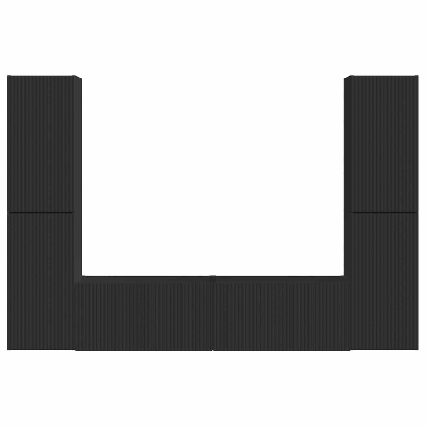 vidaXL 3 pcs Μαύρο