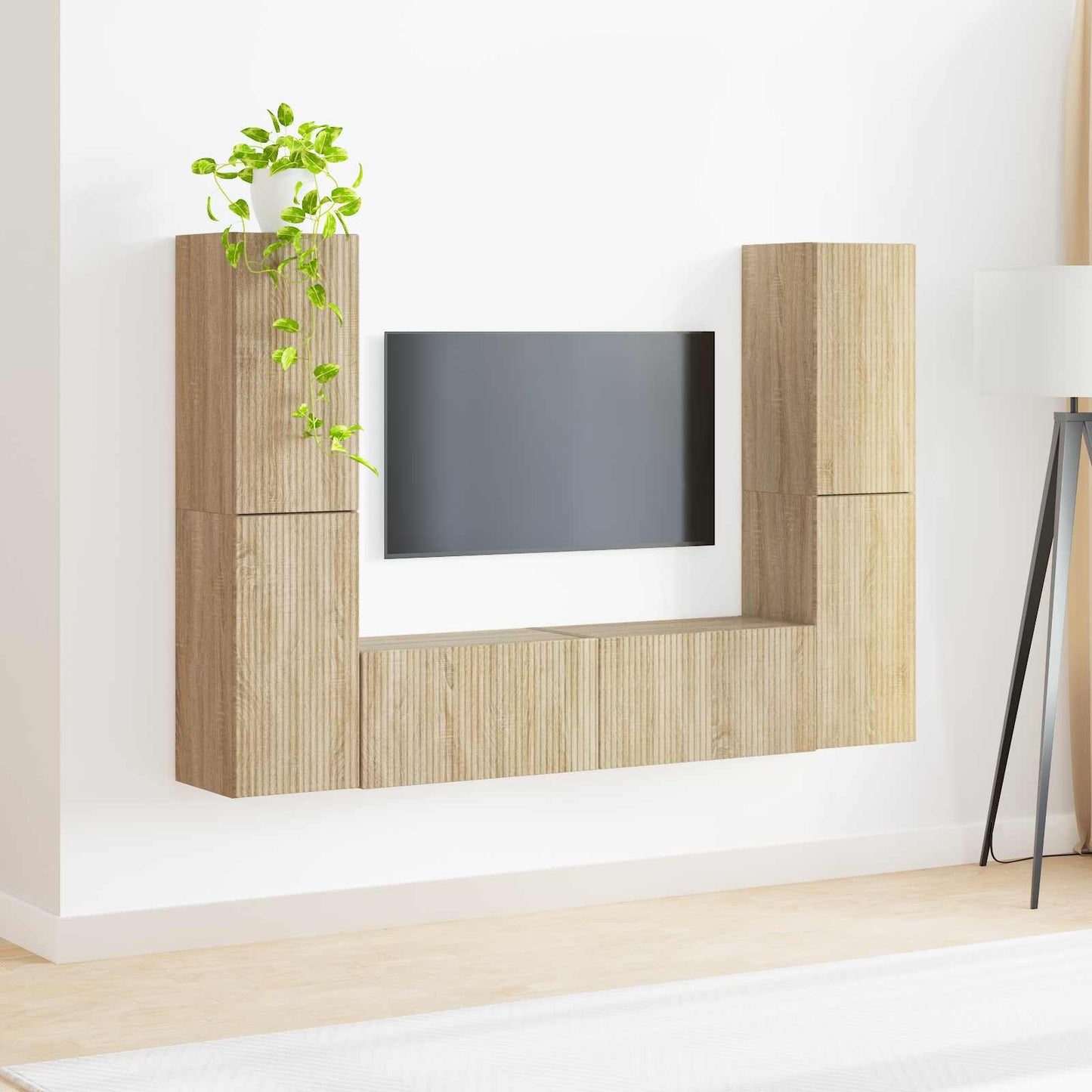 vidaXL Σετ επίπλου τηλεόρασης 6 τμχ. Δρύς Sonoma Επεξεργασμένο Ξύλο
